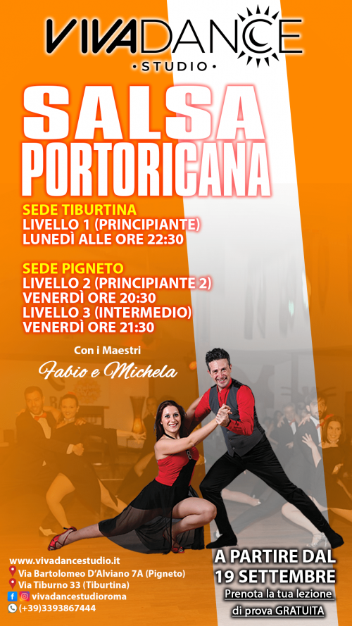 SALSA PORTORICANA LIVELLO 1 (sede Tiburtina)